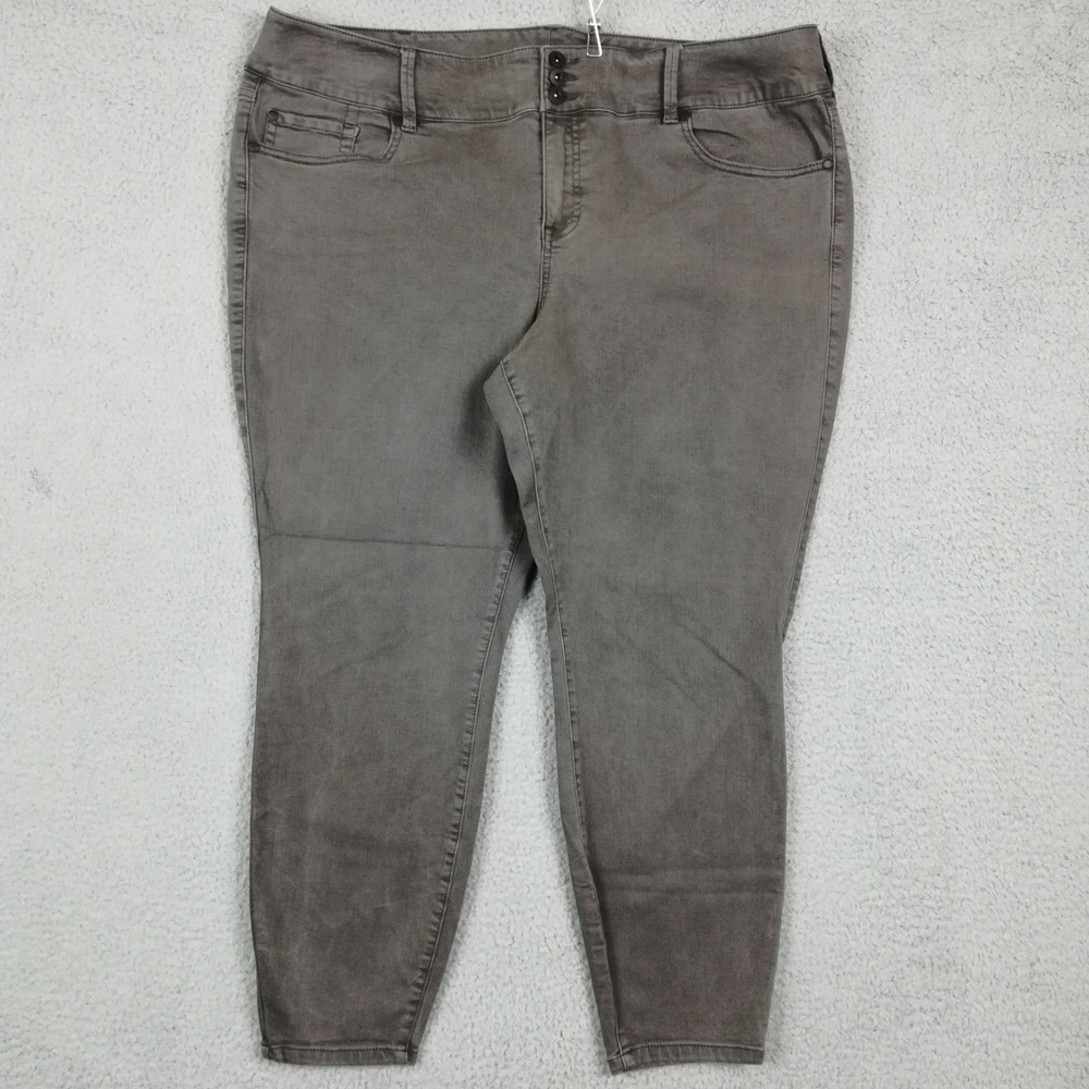 Torrid Womens‎ Jeans Jegging Gray Wash Denim High Rise Skinny Plus 24